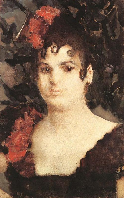 Mikhail Vrubel Portrait of Tatyana Liubatovich as carmen oil painting image